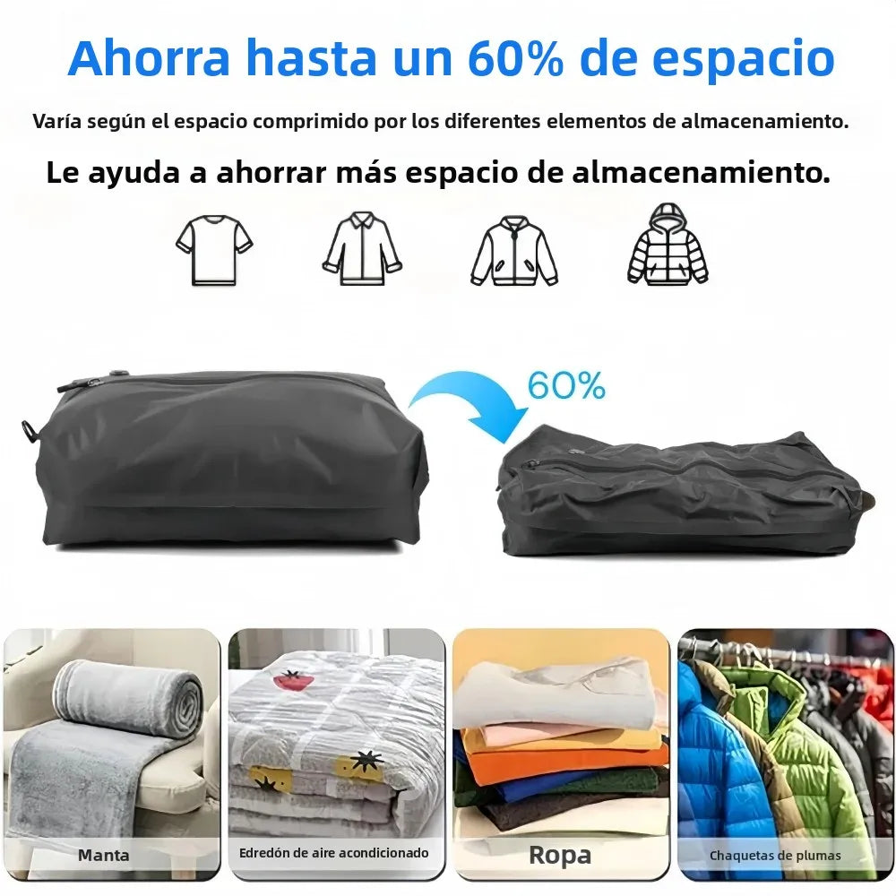 Bolsas de Vacío para Viaje 17L con Bomba de Aire – Compresión para Ropa y Maletas