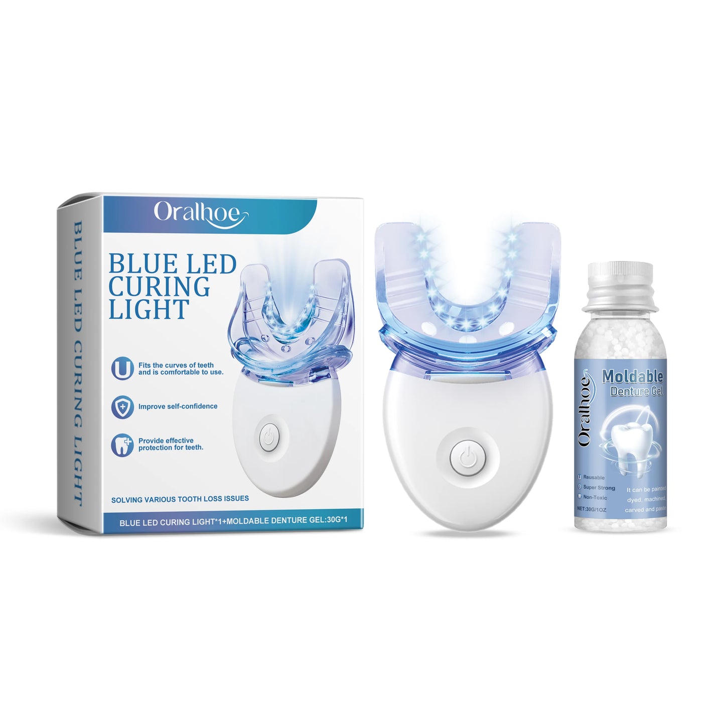 Blanquea tus dientes en casa con luz LED. Resultados rápidos y sin dolor.