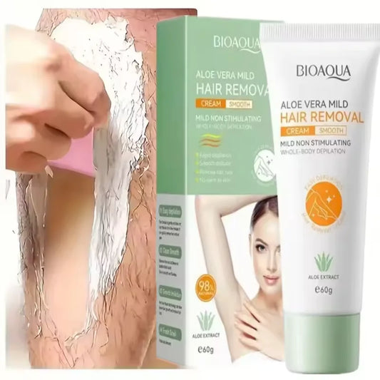 Crema depilatoria sin dolor para zonas sensibles. Elimina el vello rápido y deja la piel suave.