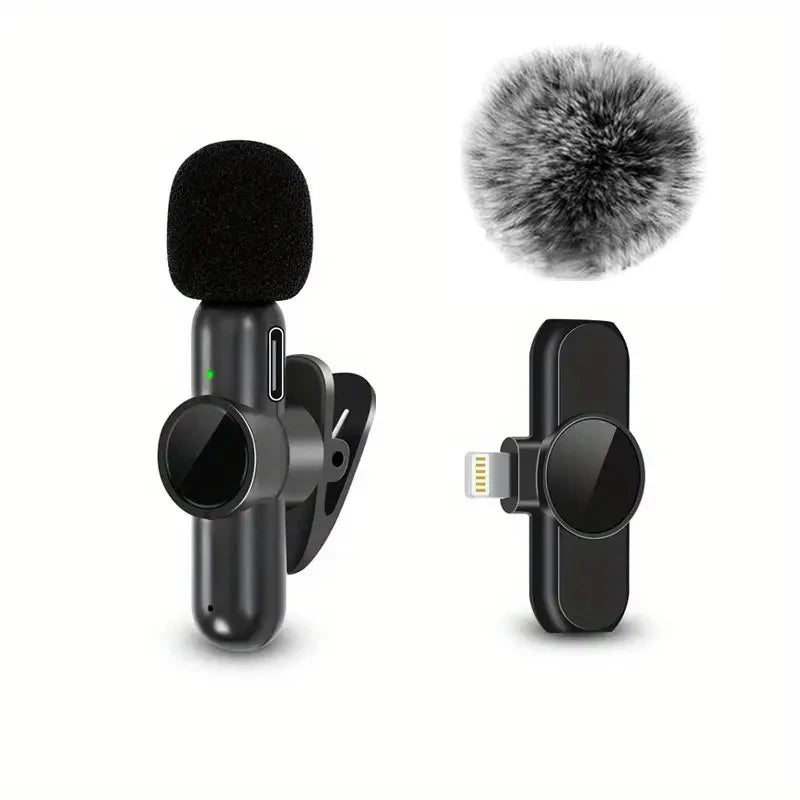 Micrófono Lavalier Inalámbrico – Grabación Profesional para iPhone y Android